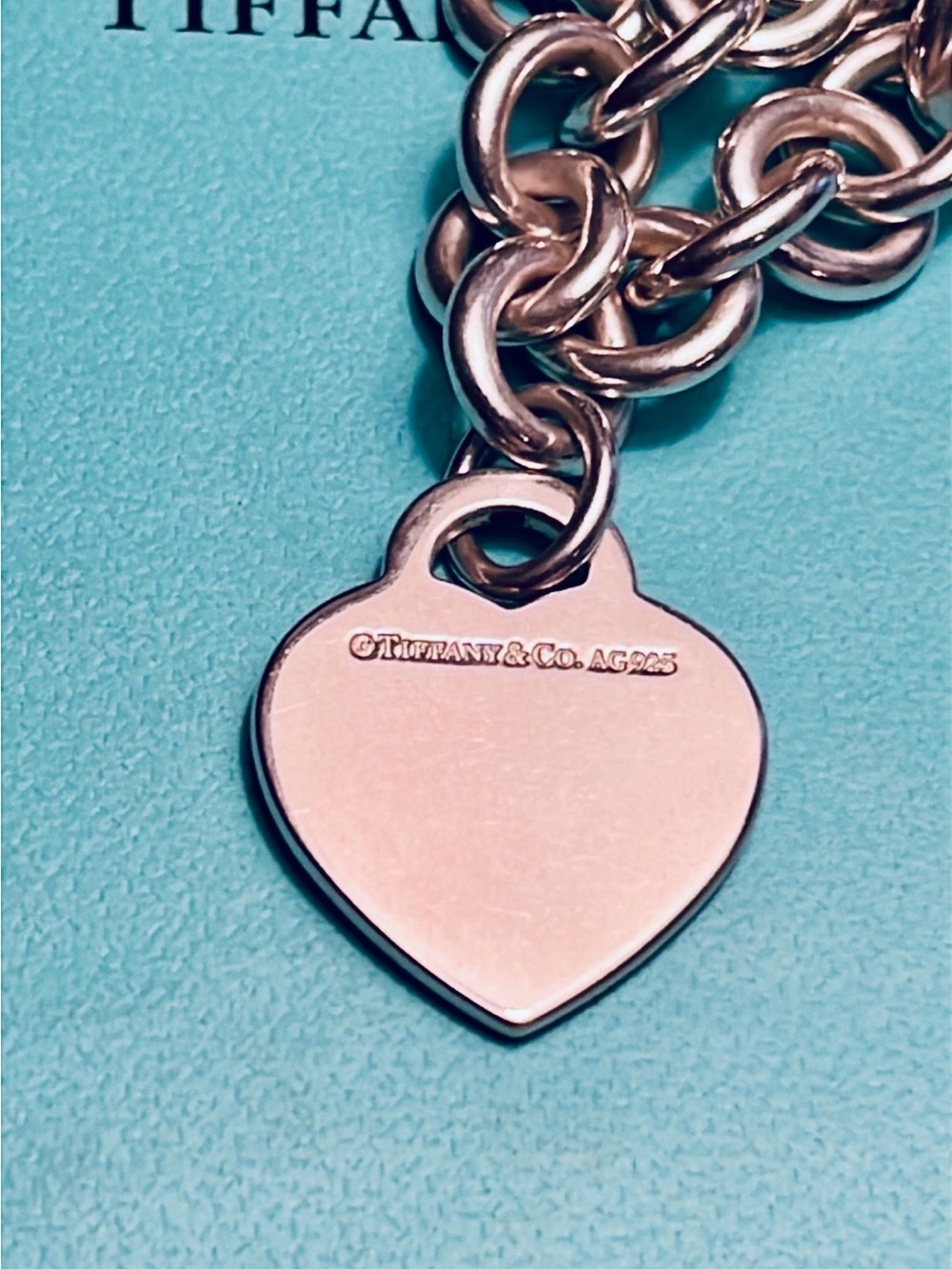 Tiffany & Co. Return to Tiffany Heart Tag Chain Link Necklace 925 - Picture 2 of 8